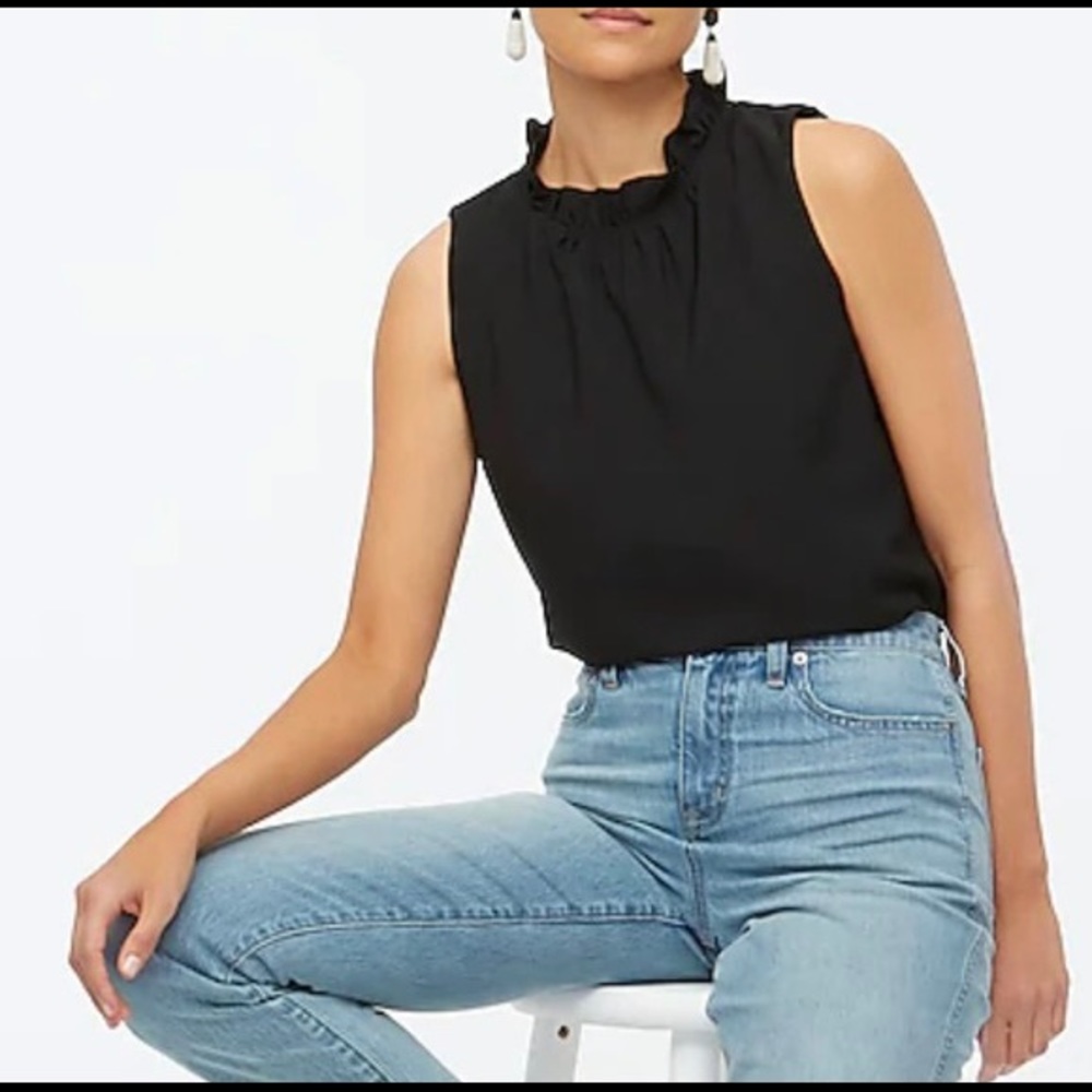 J.Crew Ruffle Neck Top